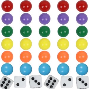 Qryovsa 30 canicas de repuesto de 0.551 in, 5 de cada uno de los 6 colores para agravar Wahoo Dirty Marbles, juego de mesa de mármol colorido, 6 Qryovsa 30 canicas de repuesto de 0.551 in, 5 de cada uno de los 6 colores para agravar Wahoo Dirty Marbles, juego de mesa de mármol colorido, 6