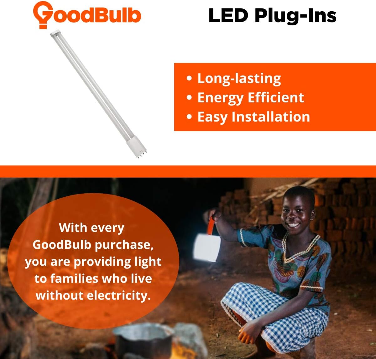 GoodBulb Bombillas LED PLL Omni de repuesto de 32 vatios  Comercial 17 vatios tipo B 4 pines base 2G11 4000K blanco frío  Alto rendimiento 2200