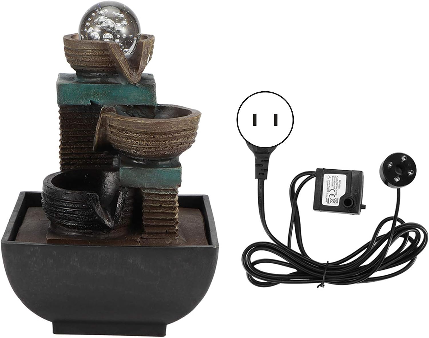 Fydun Innovadora fuente LED de mesa interior decoración para decoración tipo 9111 enchufe americano 110V para hombres y mujeres (modelo 9116 enchufe