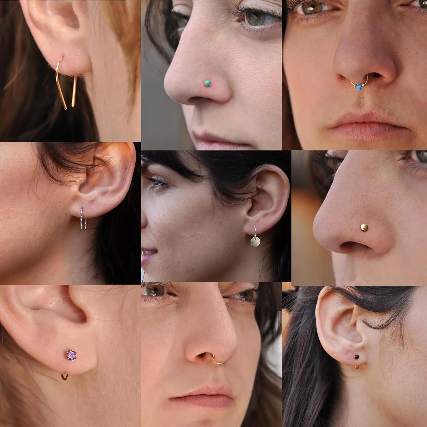 12mm 20 GA 14K Gold Filled Small Upside Down Pull Through Cartilage Huggie Hoop Earring Lightweight Tiny Cuff Earrings for Women (12mm  14K Gold