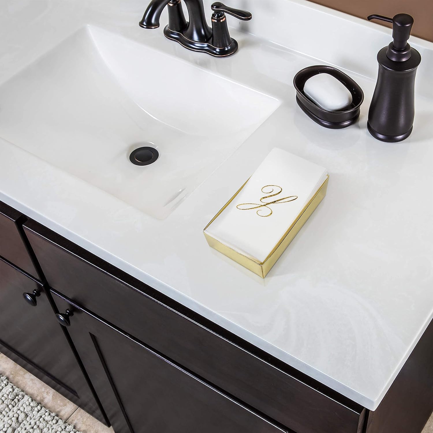 AH AMERICAN HOMESTEAD Toallas de mano desechables para baño – Artículos esenciales para el baño de invitados – Toallas de papel para el baño –