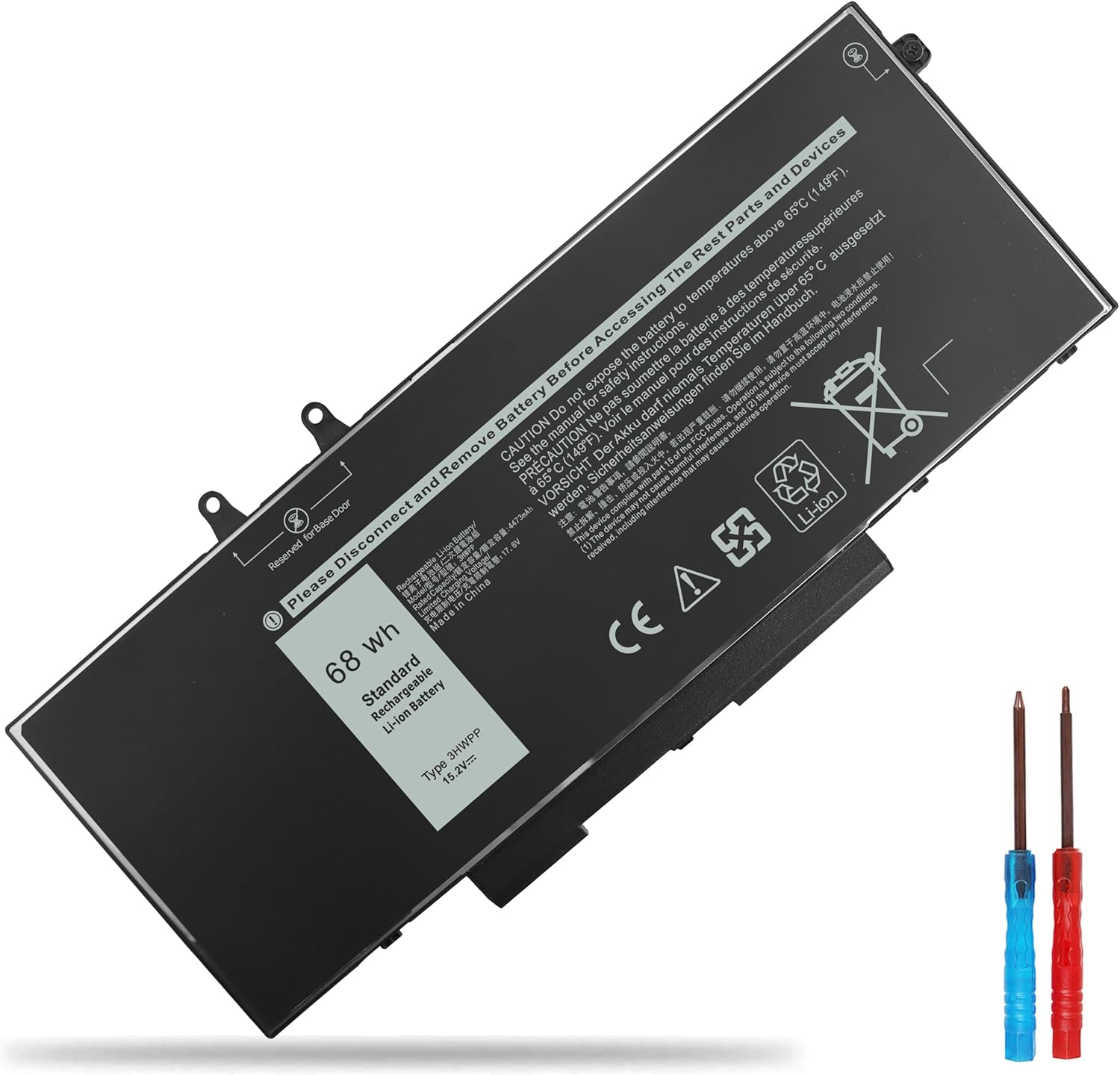 3HWPP 68Wh 15.2V Batería de repuesto para Dell Latitude 5410 5510 5501 5401 5411 5511 Inspiron 17 7500 7506 7706 2 en 1 Negro Precision 3541 3551
