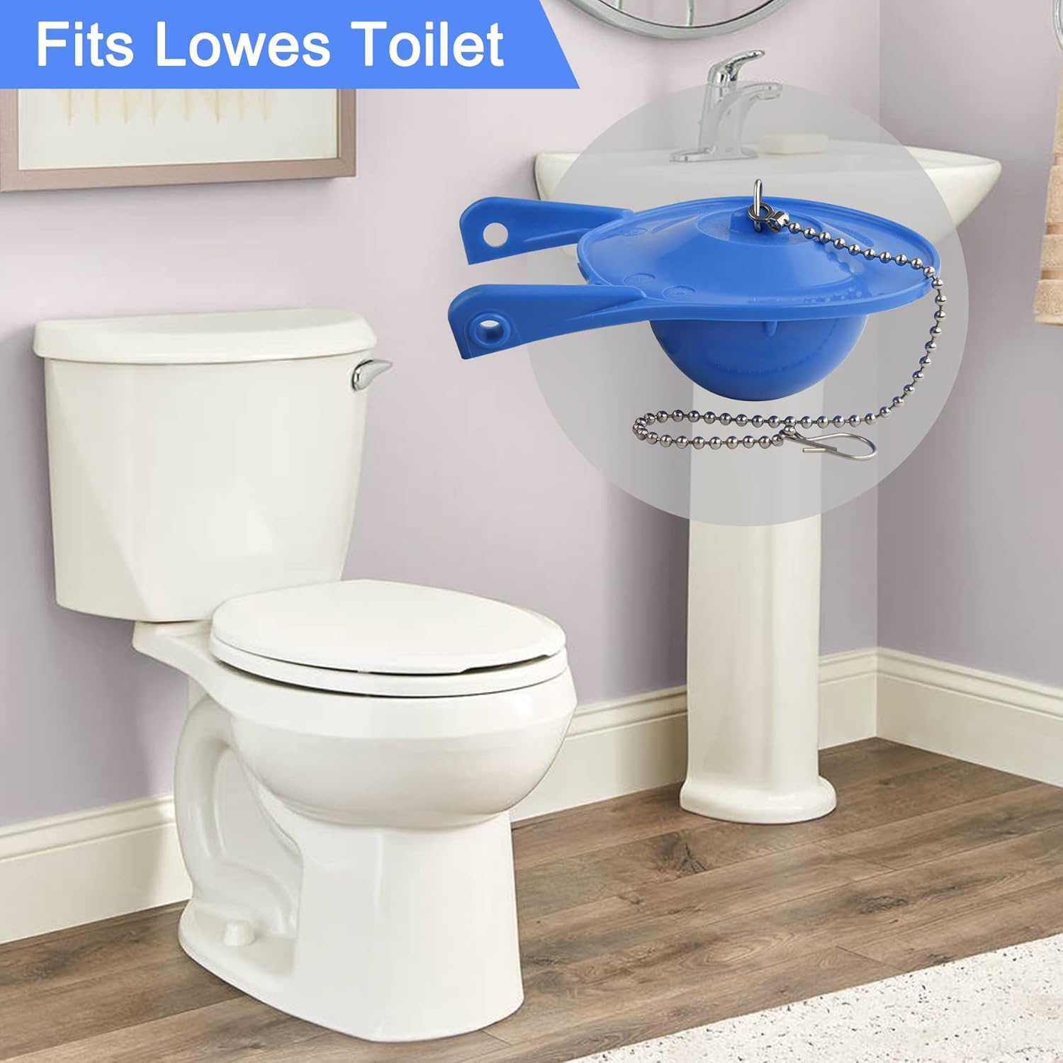 iFealClear Paquete de 2 aletas de repuesto para inodoro de 3 pulgadas compatibles con Lowes AquaSouce (98923, 312795, 352027, 395280, 12293), ahorro