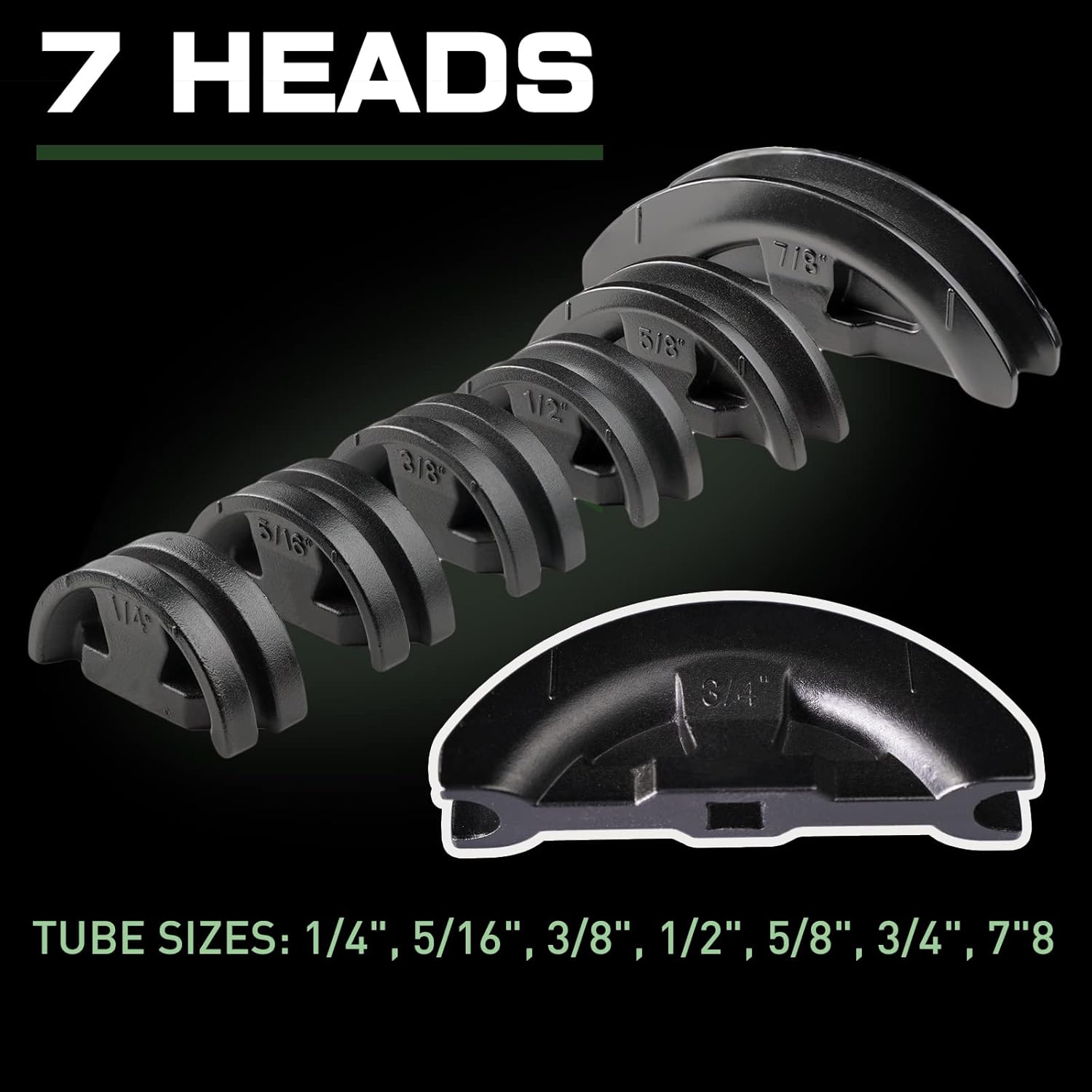 HVAC 90 Grados Bender Set ST-R999 Trinquete Tubería Bender Herramienta de Mano con 14 a 78 Pulgadas Tubería Dobladora Cabezales