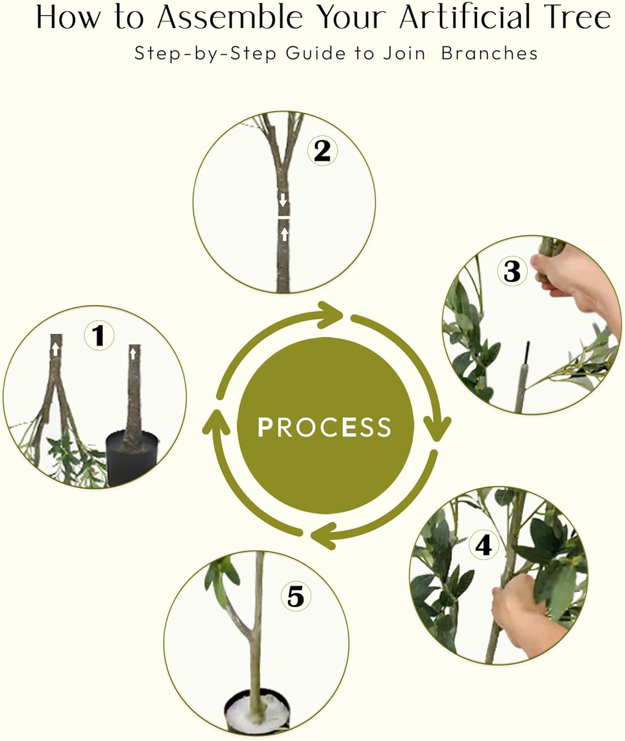 YATSKIA Árbol de olivo sintético de 5 pies  olivos artificiales para interiores, planta sintética, árboles de imitación para interiores, árbol falso