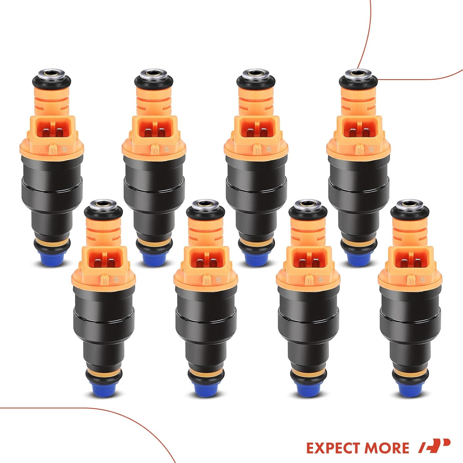 A-Premium Juego de 8 inyectores de combustible  Compatible con vehículos Ford, Lincoln, Mercury  4.6L 5.0L 5.4L 5.8L – E150, E250, E350, F150, F250,