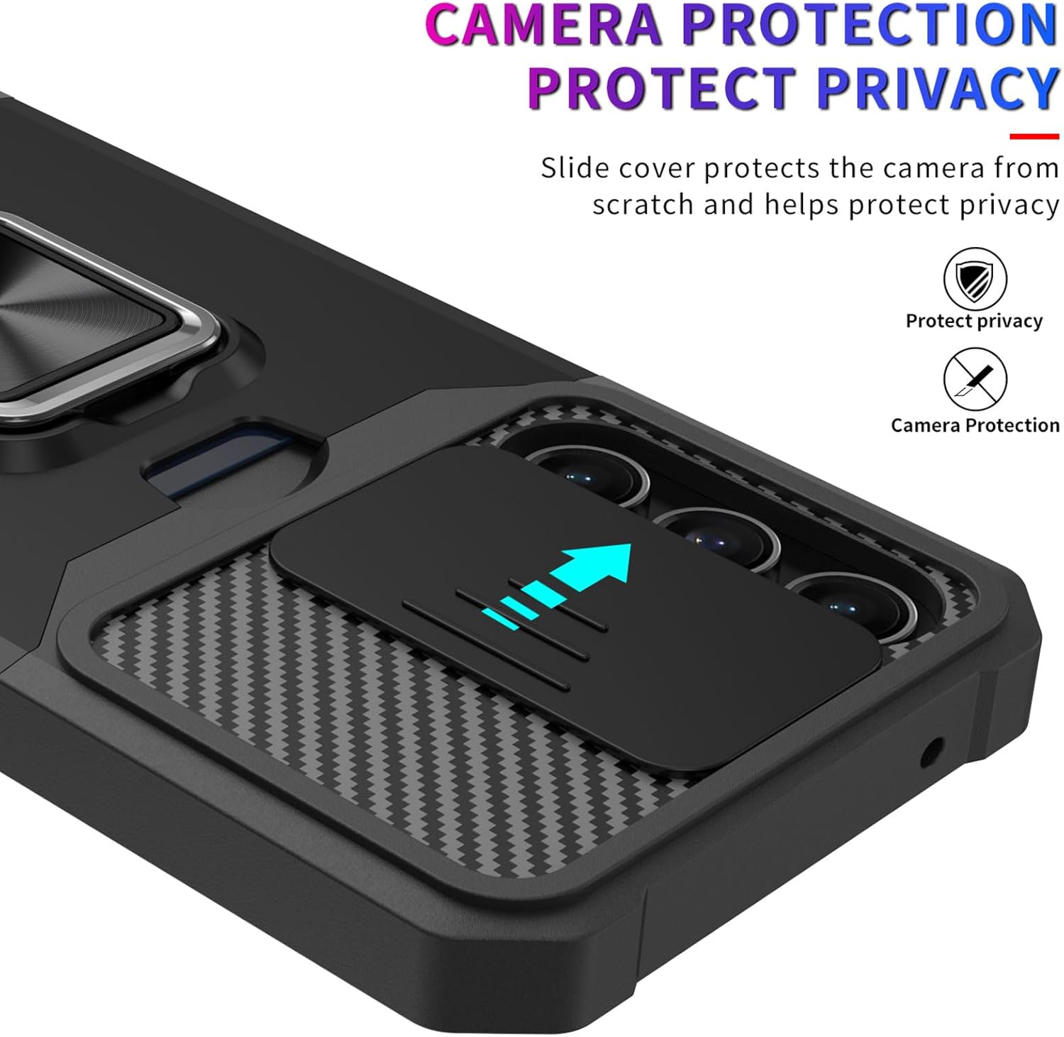 Jusy Funda tipo cartera para Samsung Galaxy S23 FE y 2 protectores de pantalla, con funda deslizante para cámara, ranura para tarjetero y anillo