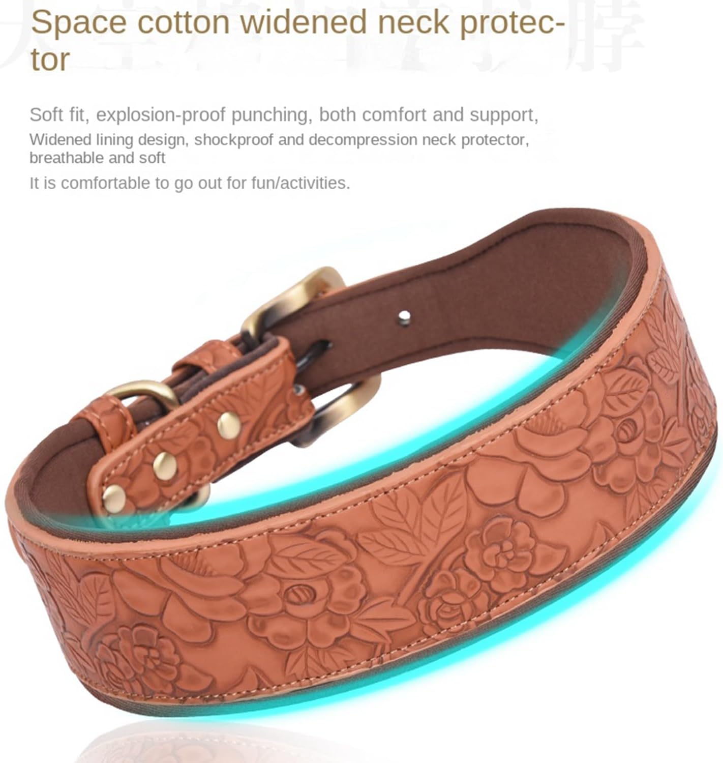 Collar de cuero para perros, para perros grandes, medianos y perros pequeños, collar de piel sintética para perros, collares de cuero con estampado