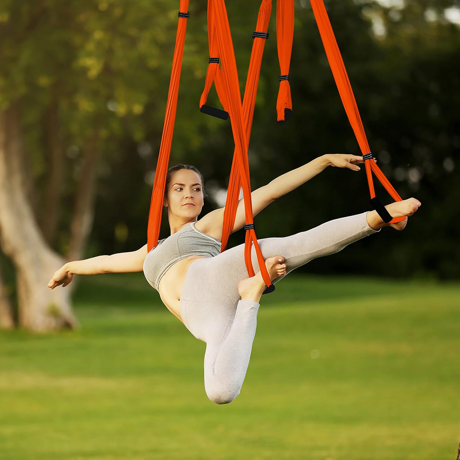 YOGA SWING PRO Kit de columpio de yoga antigravedad para hamaca aérea de alta calidad, juego de cabestrillo volador Acrobat para terapia de