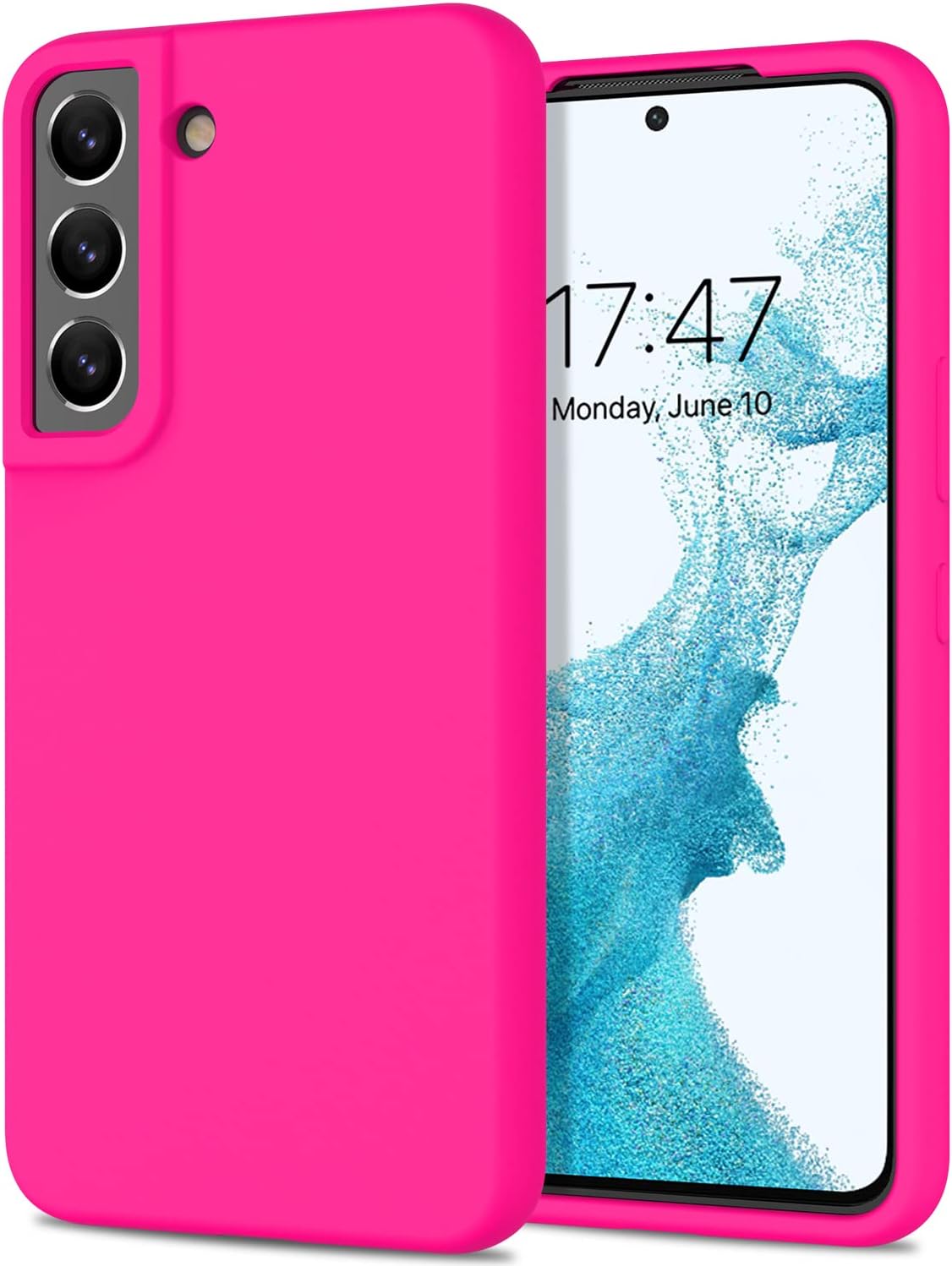 DEENAKIN Funda de silicona para Samsung Galaxy S22, suave y sedosa con forro de microfibra suave, funda protectora delgada para Samsung Galaxy S22,
