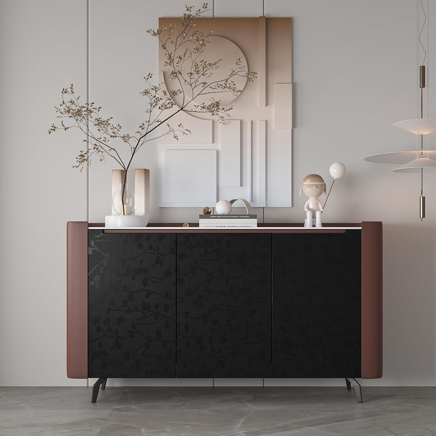 CHIHUT Papel tapiz negro para despegar y pegar, papel de contacto negro con relieve de seda, autoadhesivo, vinilo texturizado, decorativo,