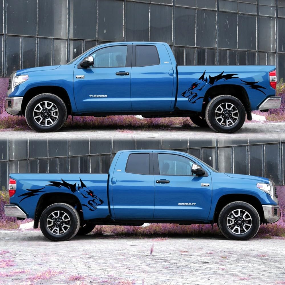 Calcomanías grandes para carrocería de automóvil, calcomanías modificadas geniales para rueda trasera y puerta de automóvil (negro)