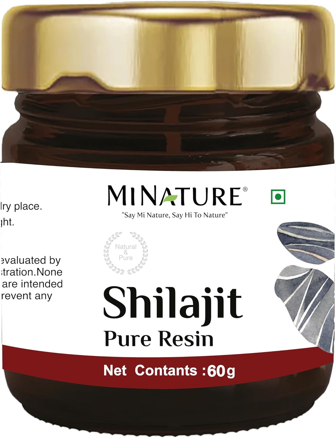 minature Resina Shilajit pura  Shilajit de origen natural  2.12 oz (1.93 fl oz)  Contiene cuchara  Más de 80 minerales, aminoácidos  Fuente natural