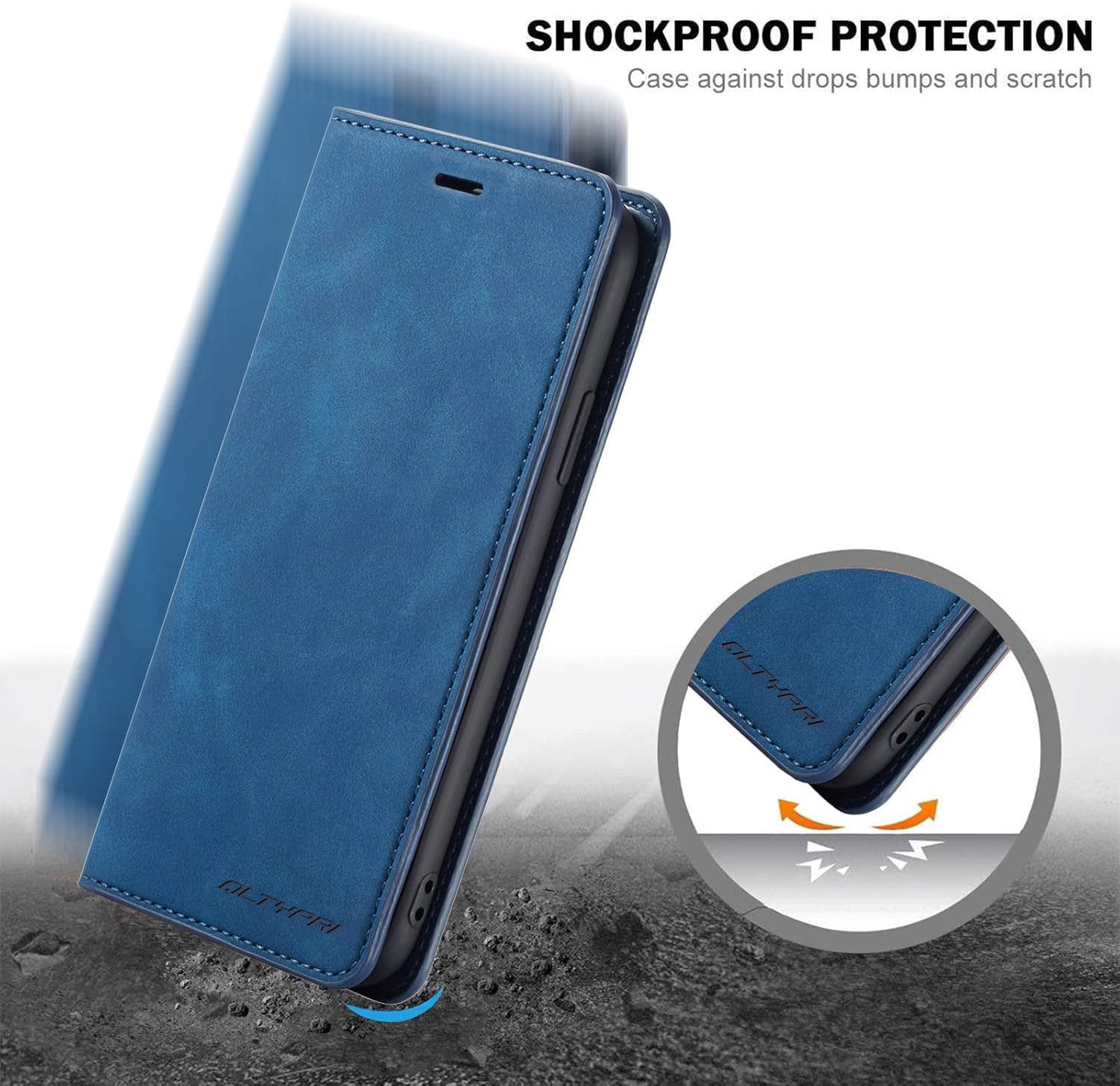Forwenw – Funda de piel con tapa para iPhone