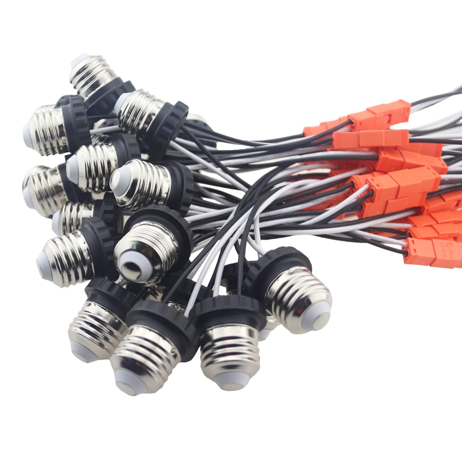Rextin Edison E26 – Base de adaptador de enchufe macho de rosca para luces de techo LED Downlight paquete de 5