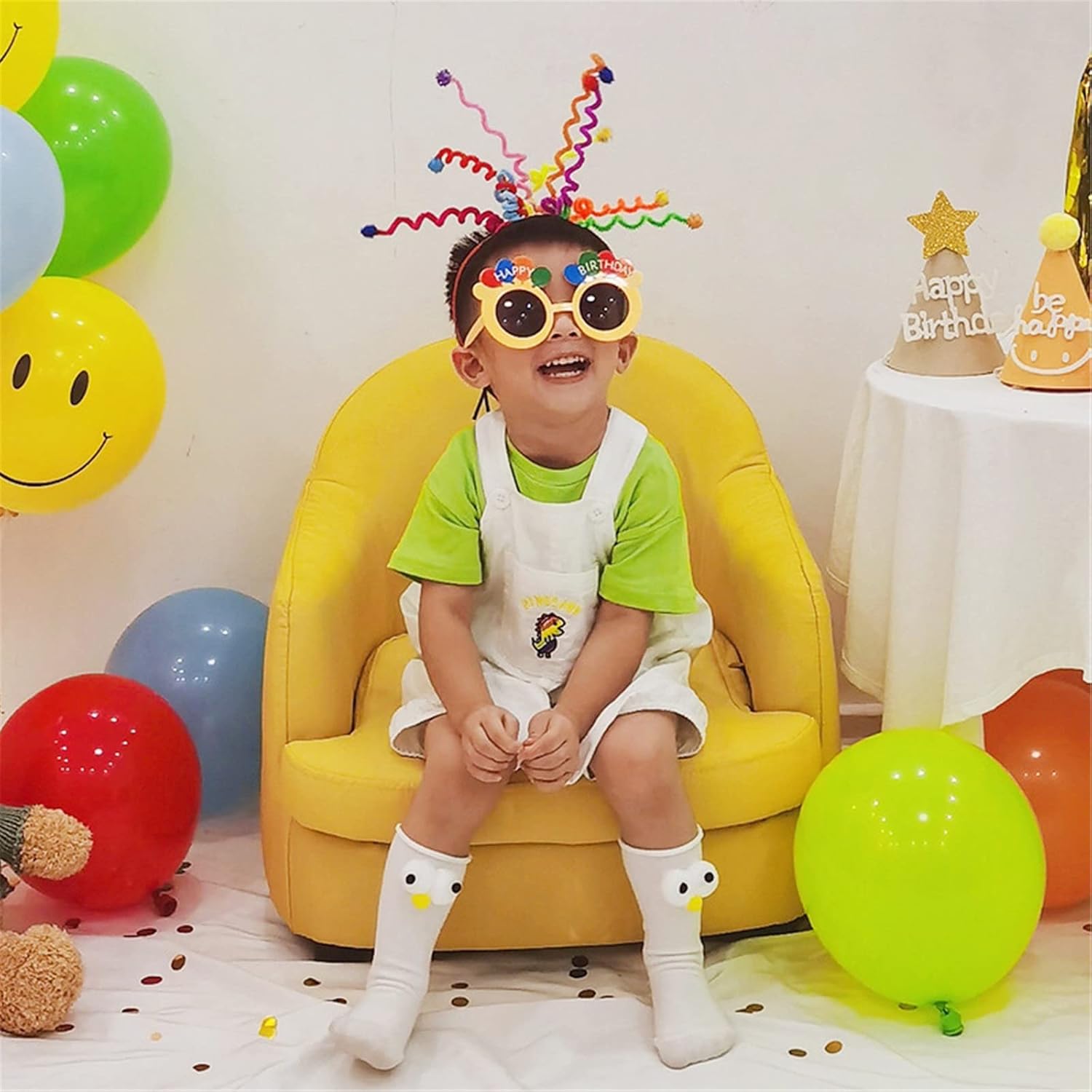 MNZYY 2 piezas divertidas coloridas mujeres niñas diadema mujeres cumpleaños niña dulce princesa banda para el pelo aro decoración fiesta vestido 2