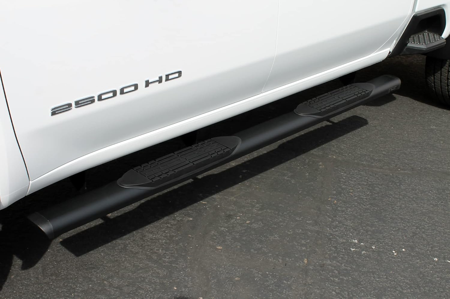 Raptor Series Estribos escalones de 5 pulgadas de aluminio negro de estilo ovalado para Silverado Sierra 1500 2019-2024 y 20-24 2500 3500 HD Crew Cab
