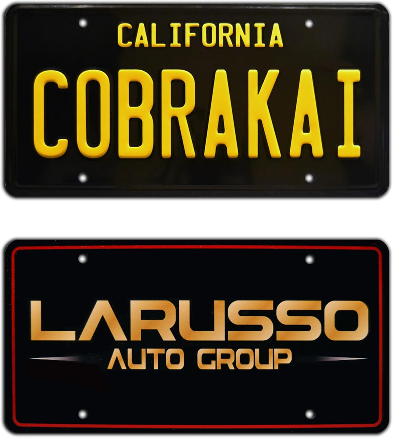 Celebrity Machines CobraKai + LARUSSO Auto Group  Matrículas metálicas