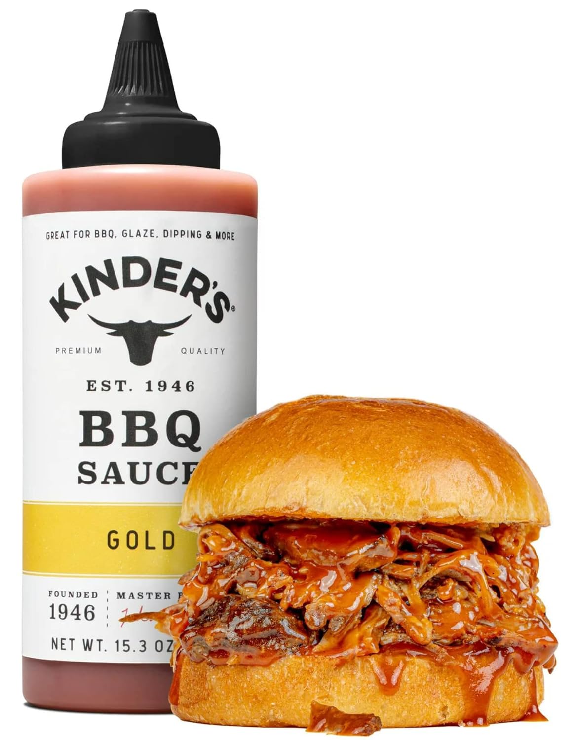 Kinders BBQ Sauce Ajo Parmesano Wing Sauce & Dip no contiene OMG, y no tiene MSG Kinder’s Vegano y Keto amigable y libre de BPA. Ideal para alas,
