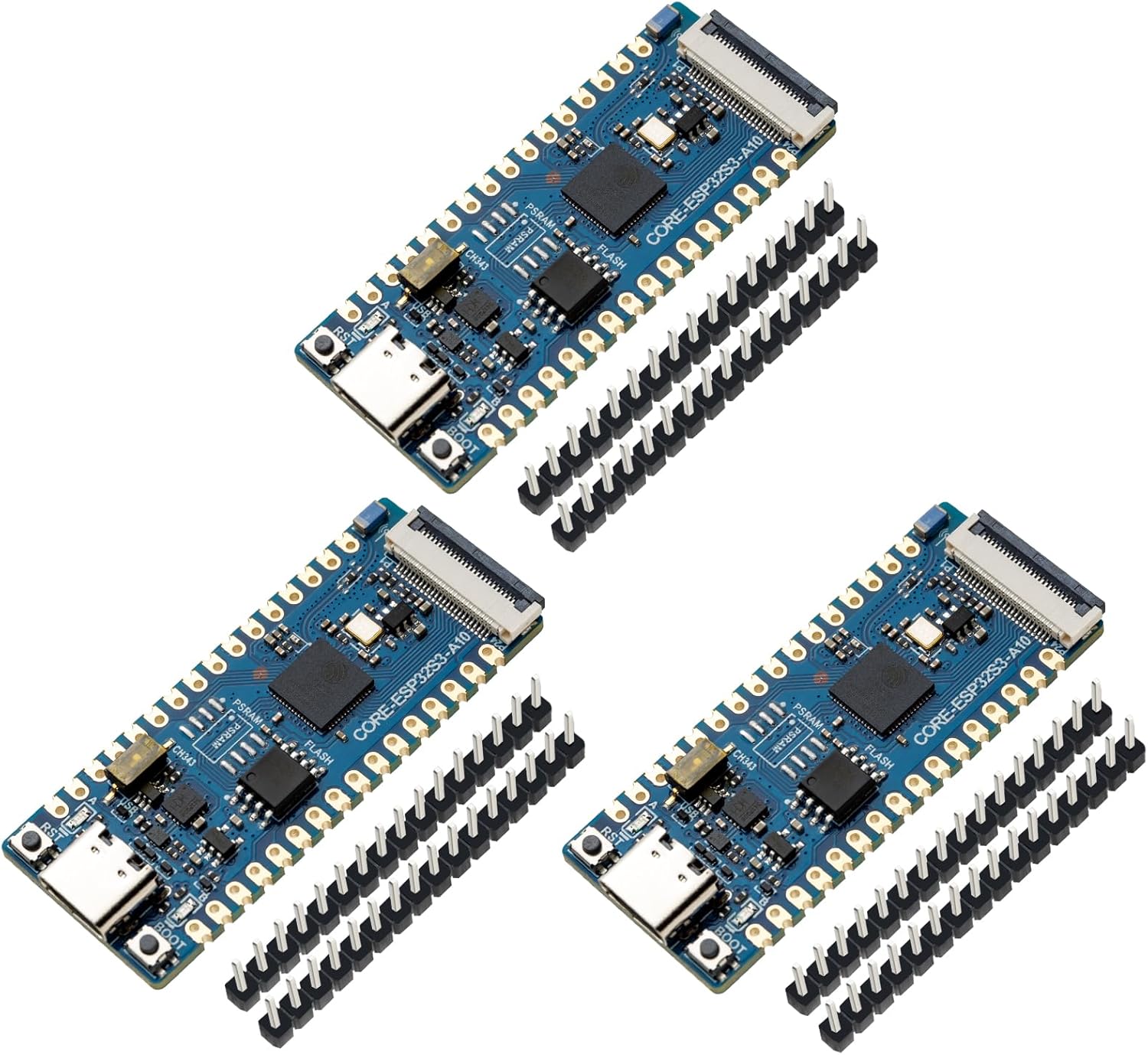 3 placas de desarrollo USB C ESP32 S3, ESP32-S3 MCU con PSRAM de 8 MB, flash de 16 MB y SRAM de 512 K, placa ESP32 con WiFi, Bluetooth, CH343P a