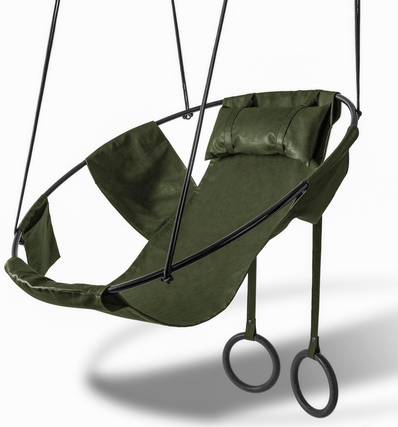 Silla tipo hamaca, columpio para interiores y exteriores, silla colgante para dormitorio, columpio de cuerda con bolsa portátil para porche, patio,