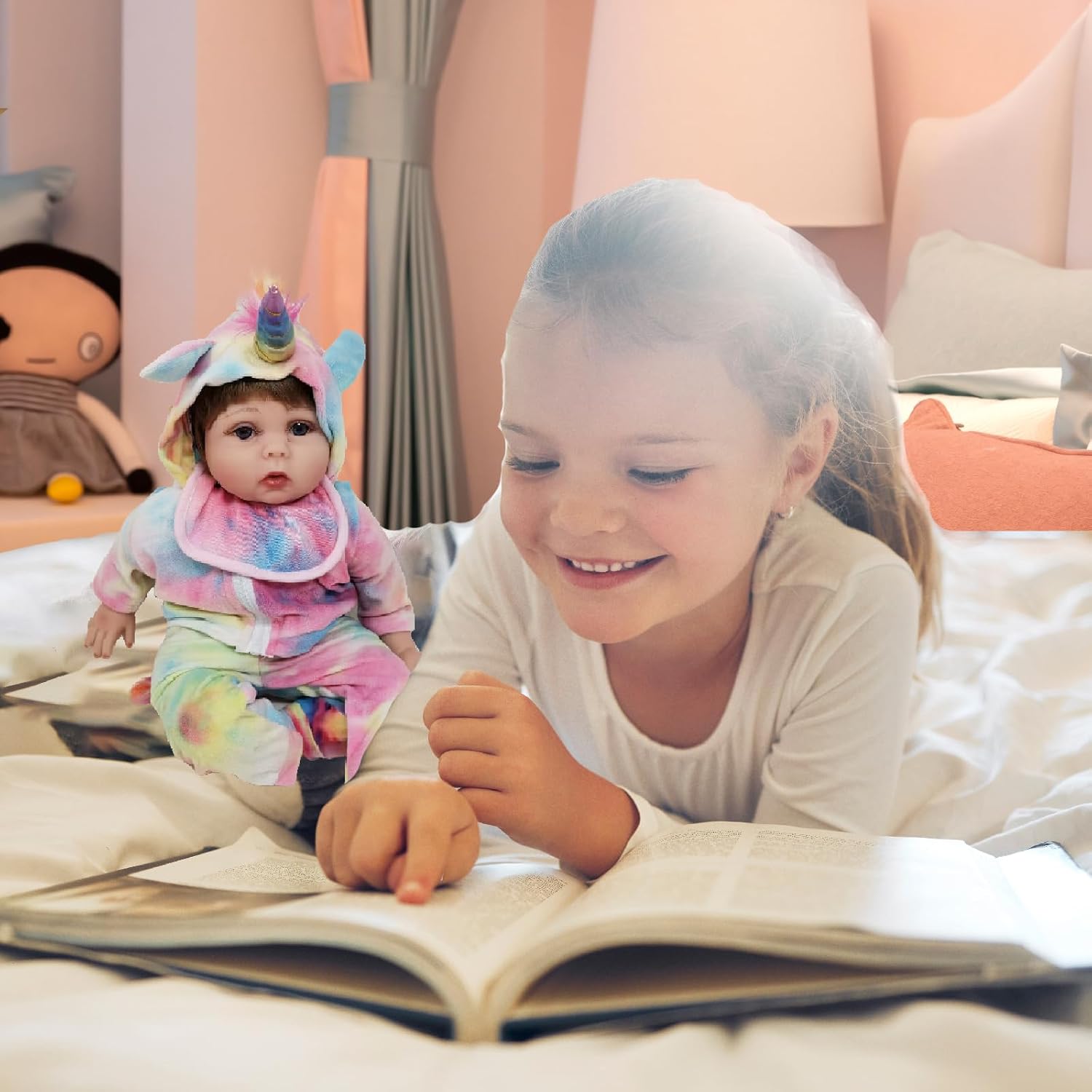 Muñecas Reborn Ropa de bebé, trajes de unicornio para muñecas Reborn de 18 a 22 pulgadas, ropa de bebé para niña y niño, conjuntos de bebé