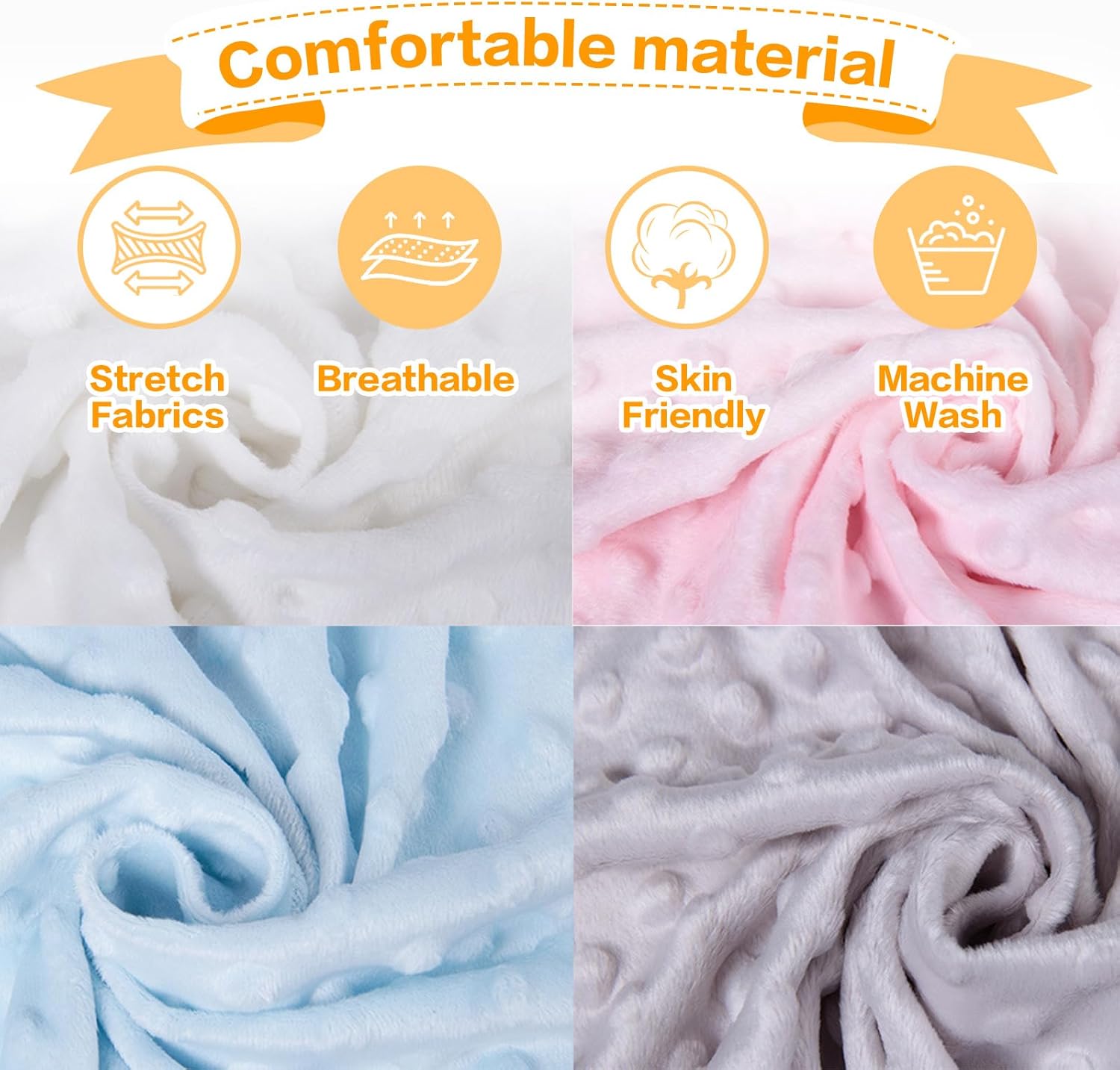 Manta de bebé personalizada, diseño de nombres personalizados, manta de felpa suave con respaldo de puntos de doble capa para niños y niñas, color