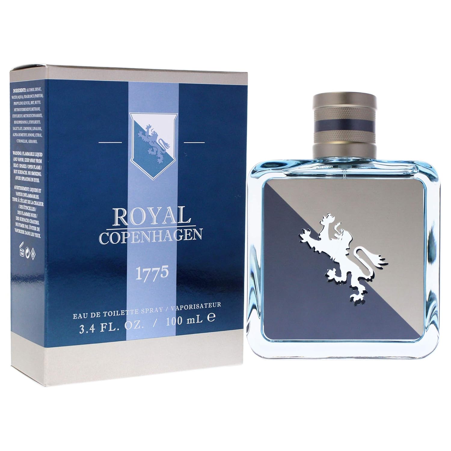 1775 Royal Copenhagen Eau de Toilette en espray para hombre, 3.4 onzas líquidas