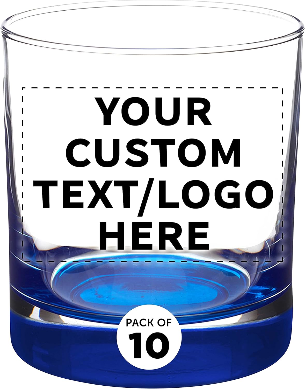 Libbey – Vasos de whisky personalizados de 10 onzas, juego de 10 unidades, paquete personalizado a granel, base pesada, vaso antiguo de moda,