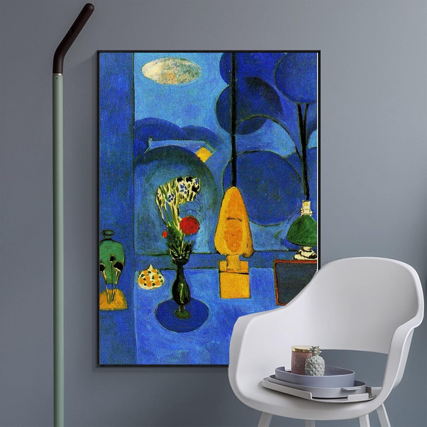 Henri Matisse – Arte de pared con texto en inglés The Blue Window, de Henri Matisse, arte para pared, reproducción de lienzo, póster de pintura de