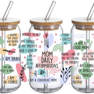 Calcomanía de transferencia de vidrio UV DTF, 3 unidades, regalos de salud mental para mamá, mamá, transferencia diaria de manualidades, calcomanía Calcomanía de transferencia de vidrio UV DTF, 3 unidades, regalos de salud mental para mamá, mamá, transferencia diaria de manualidades, calcomanía