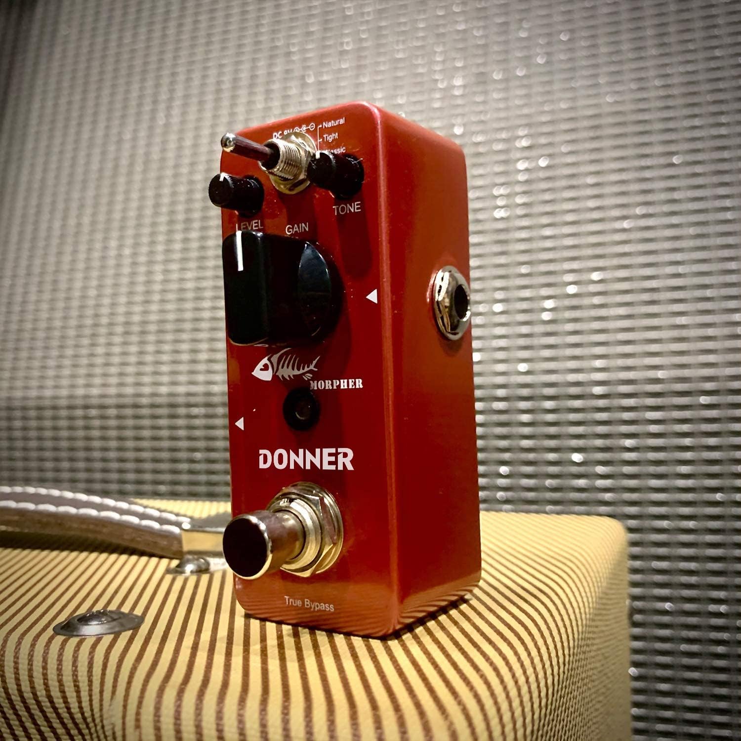 Donner – Pedal de guitarra de distorsión, distorsión Morpher, 3 modos, natural, apretado, clásico, metal de los 80 Crunch para guitarra eléctrica,