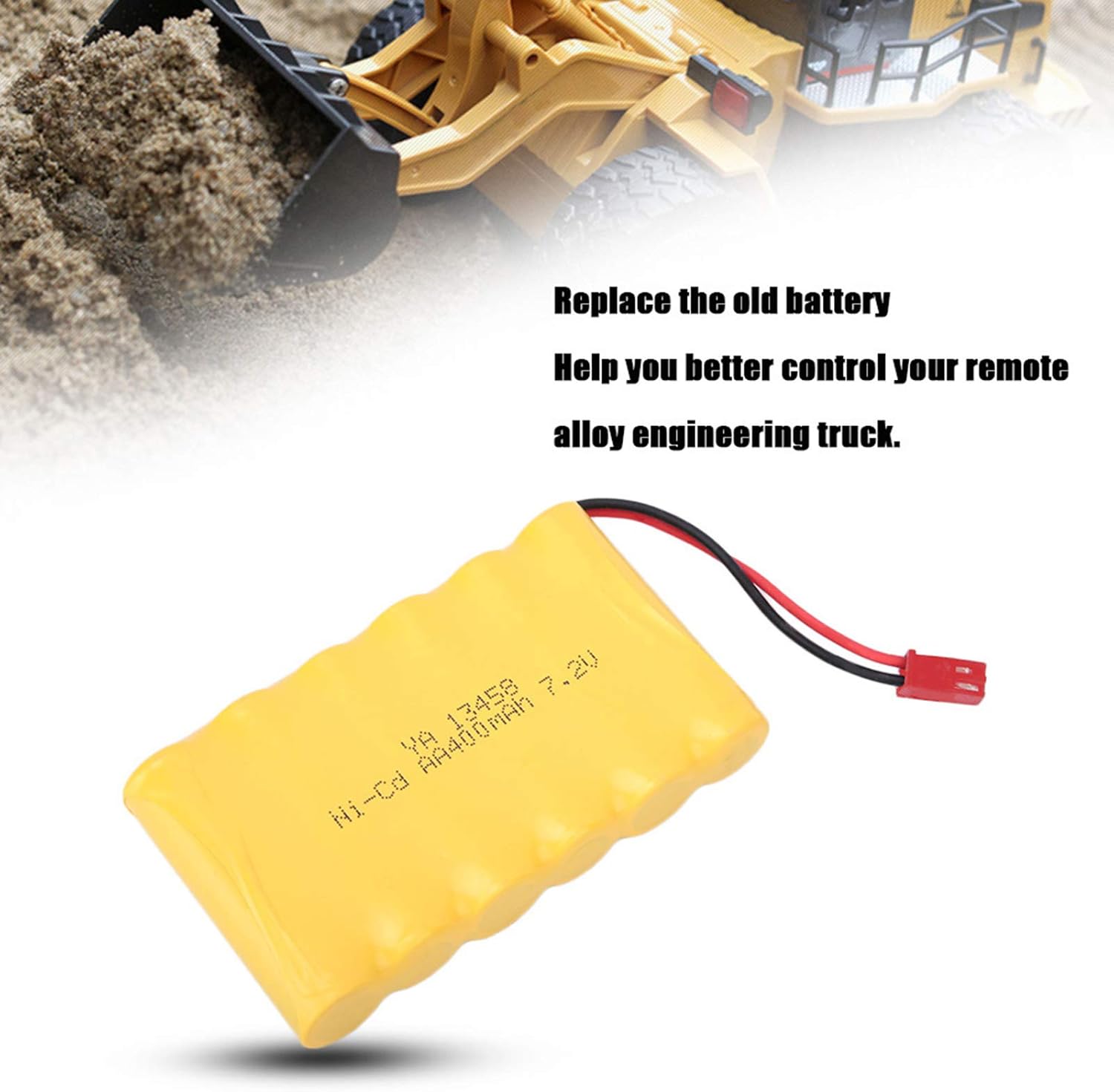 Jerys Batería de coche de RC, 7.2V 400MAH 2PCS RC accesorios del coche para al aire libre