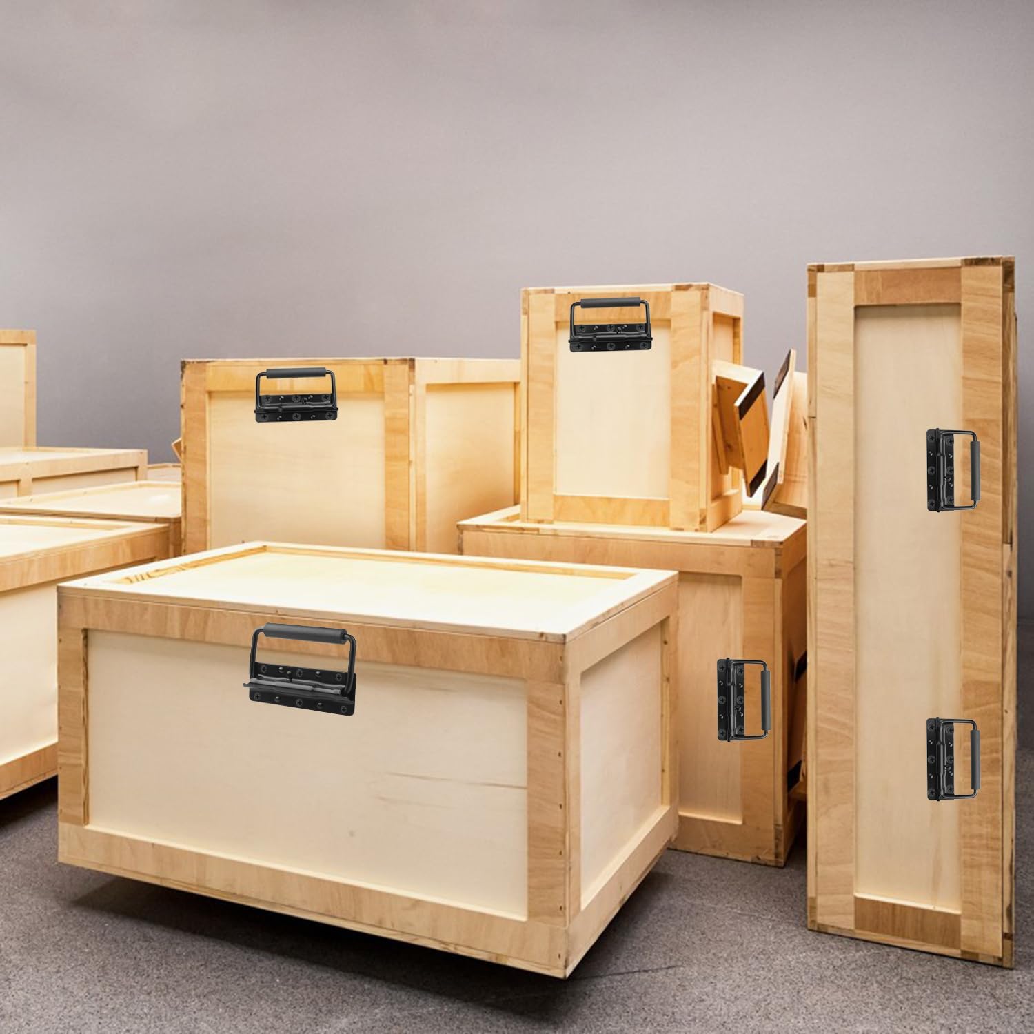 GENHAKON 12 manijas de pecho, mango de caja con resorte, manija de armario, manija de gabinete para productos de instrumentos musicales como