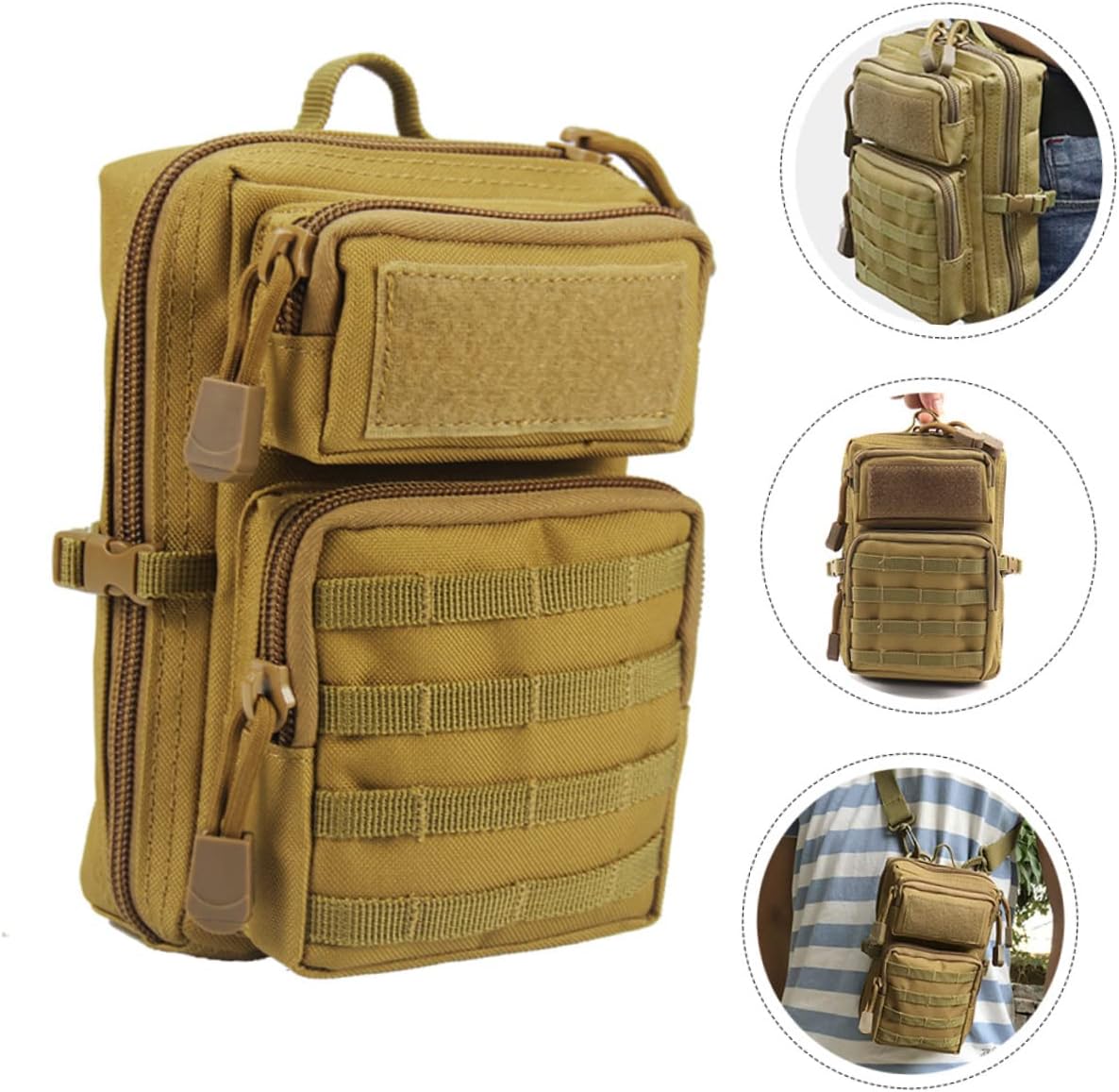 Healeved 2 uds. Bolsa de primeros auxilios para senderismo, bolsa de suministros de emergencia, bolsa de pecho para mujer, bolsa cruzada para