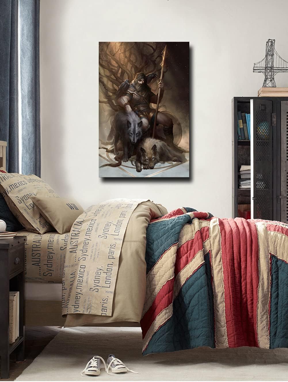 Odin – Póster decorativo para pared, mitología nórdica, contemporáneo, decoración de pared, lienzo giclée, arte de pared, impresiones modernas,