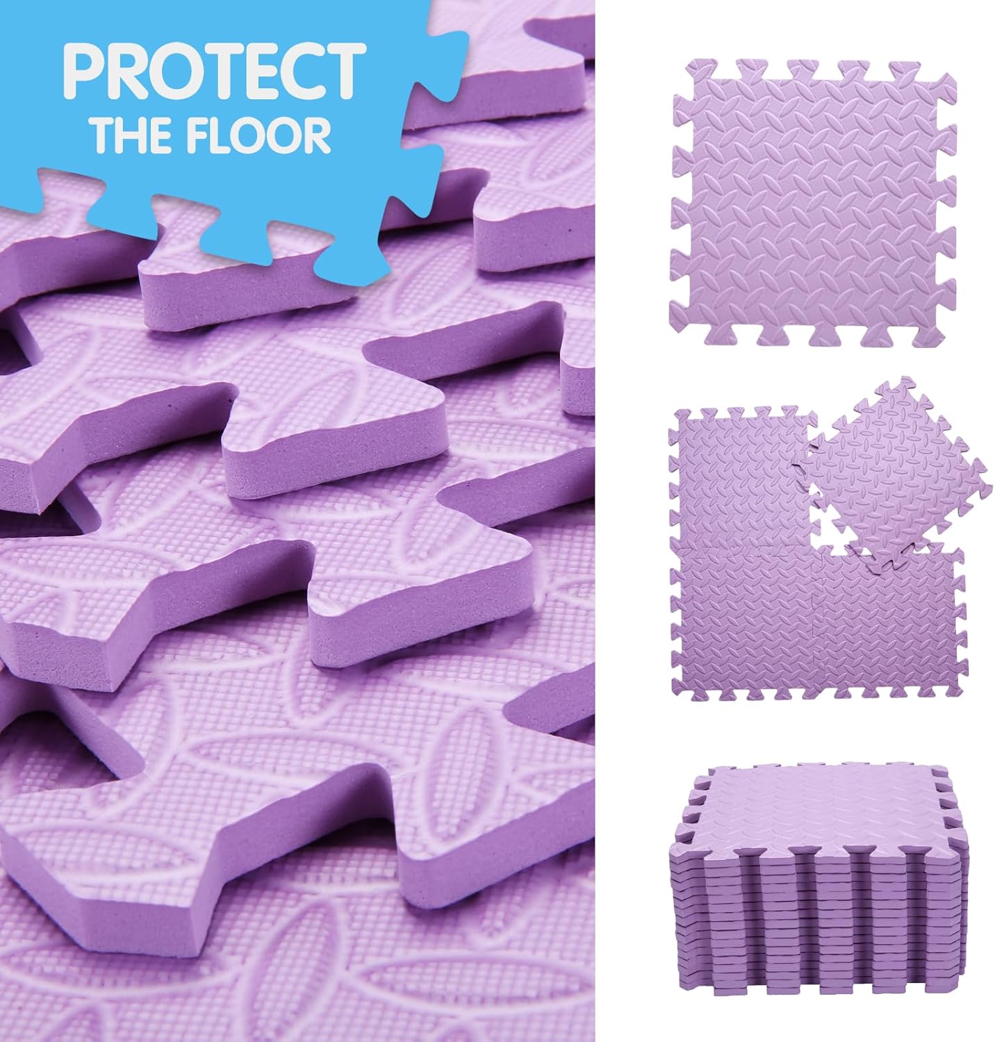 Tapete de juego de espuma EVA, 16 azulejos coloridos para bebé, tapete de juego cuadrado para niños con color sólido, azulejos de espuma