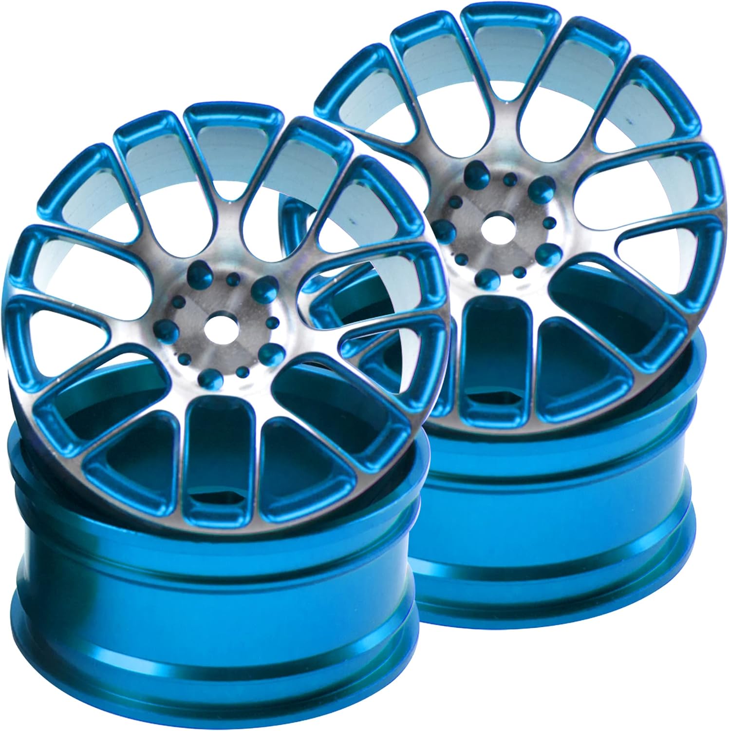 Vgoohobby – 4 llantas de aluminio de 0.472 pulgadas de ancho de cubo hexagonal de 0.472 pulgadas (1.024 in), compatibles con 110 Tamiya TT-01 Kyosho