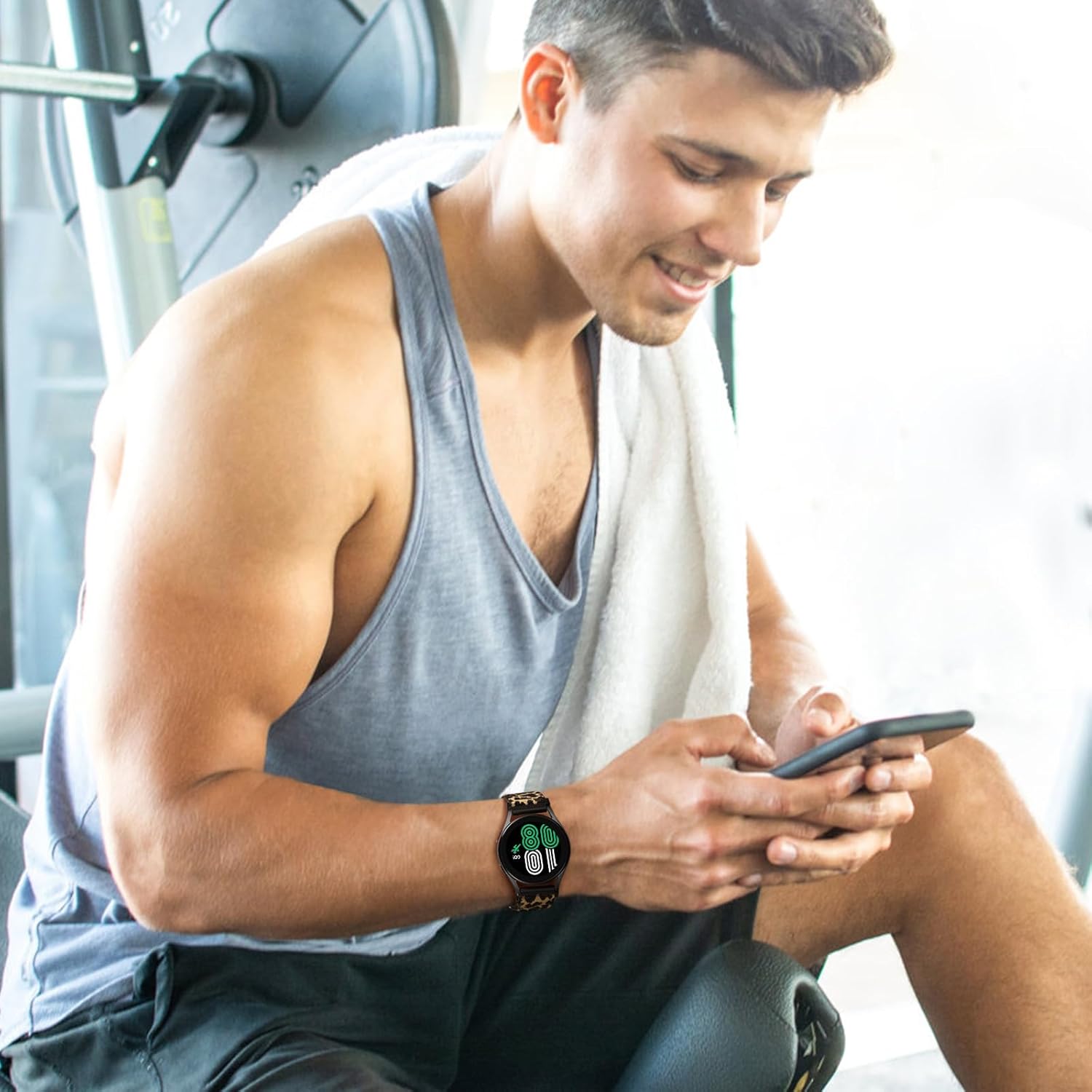 Odbeai Correas compatibles con Samsung Galaxy Watch 654 de 1.57 pulgadas, 1.73 pulgadas, Galaxy Watch 6 Classic de 1.73 pulgadas, 1.77 pulgadas,