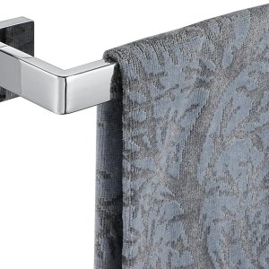 JQK Toallero de baño cromado, 30 pulgadas, acero inoxidable 304 de grosor de 0.031 in, soporte para toallas de baño, soporte de pared cromado JQK Toallero de baño cromado, 30 pulgadas, acero inoxidable 304 de grosor de 0.031 in, soporte para toallas de baño, soporte de pared cromado