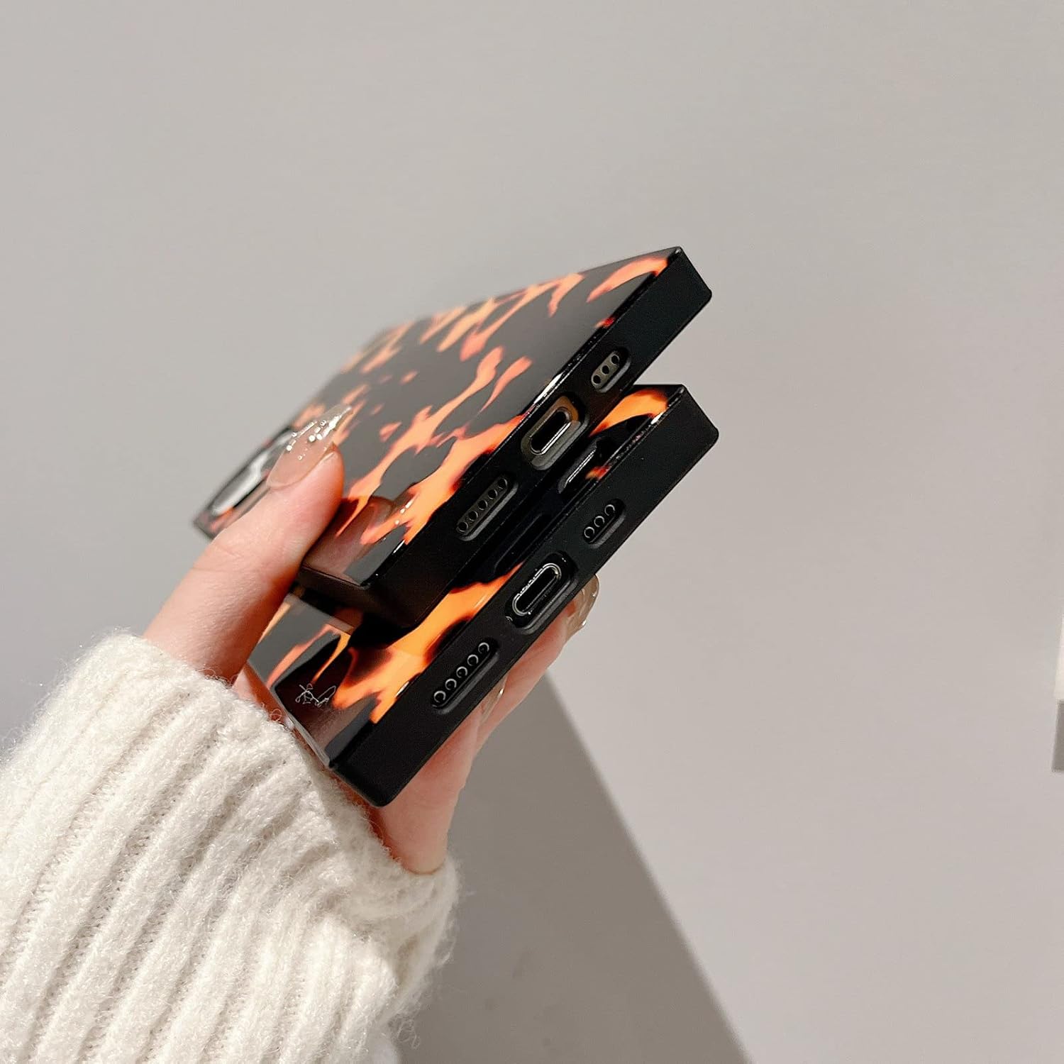 Funda cuadrada con estampado de tortuga, compatible con iPhone 11, diseño delgado, suave, a prueba de golpes, brillante, retro, funda protectora