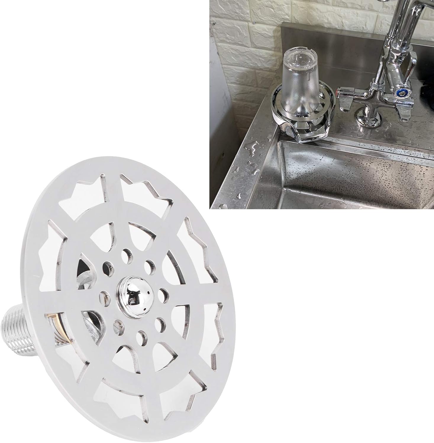 Limpiador automático de tazas Grifo limpiador de tazas, barra de enjuague de vidrio Cabeza de grifo de enjuague de acero inoxidable Grifo de
