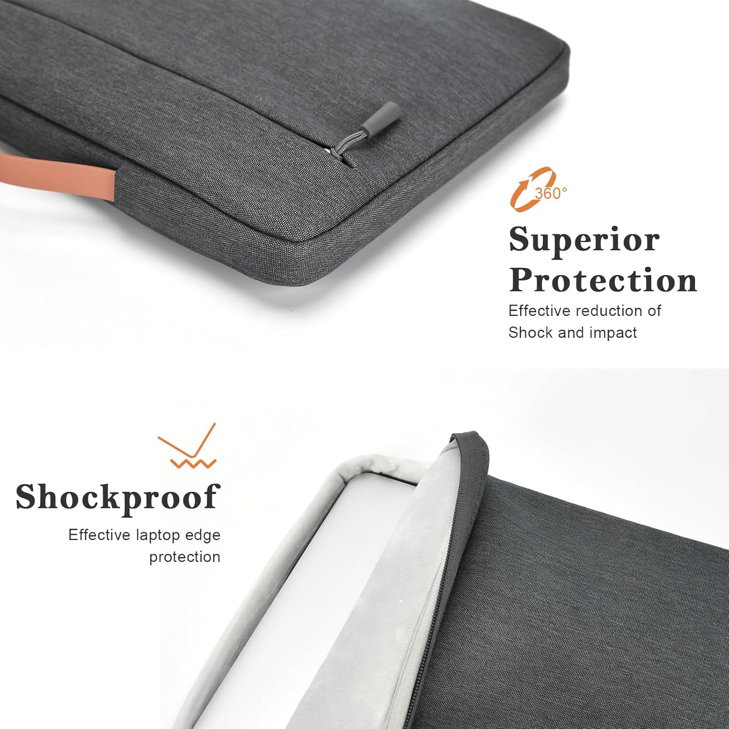 Funda para portátil, Gris oscuro