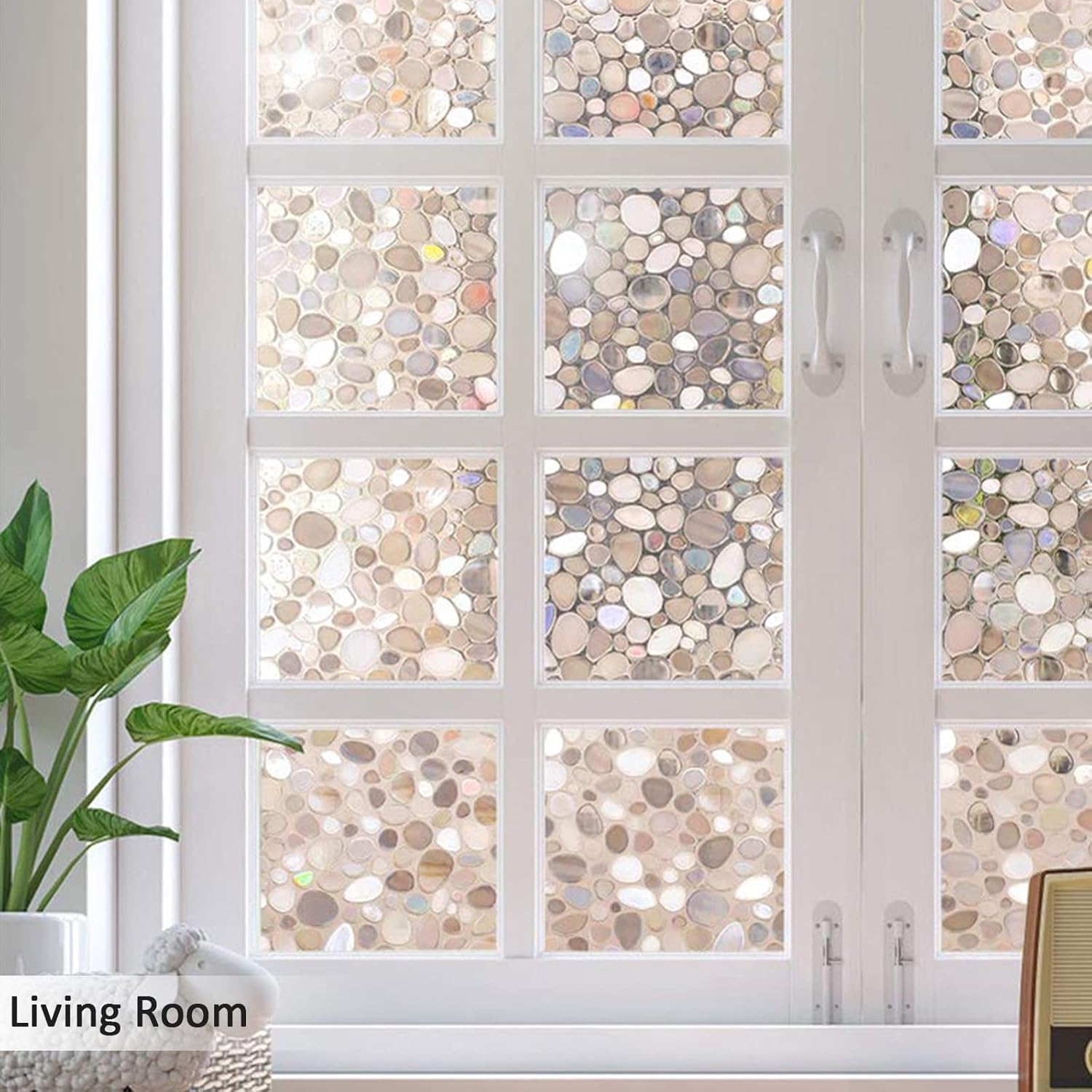 Película de privacidad para ventana, adherencia estática no adhesiva, calcomanías decorativas 3D para vidrio, adhesivo estático, adhesivo decorativo