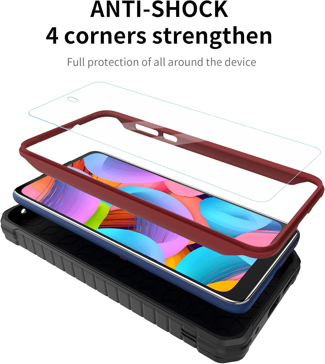 DUOPAL Funda para Motorola Moto G Play 2023  Pure Case, protección de grado militar a prueba de golpes con protector de pantalla HD de vidrio