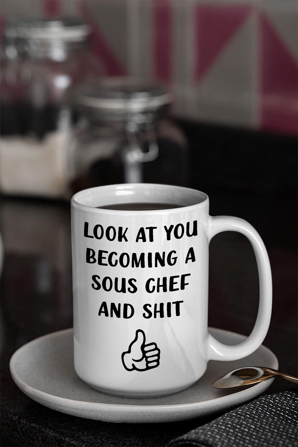 Look At You Becoming A Sous Chef Coffee Mug, Culinary Graduation Gifts, Mug Gift for Chef Graduates, Funny Gift Idea for School Students Graduating