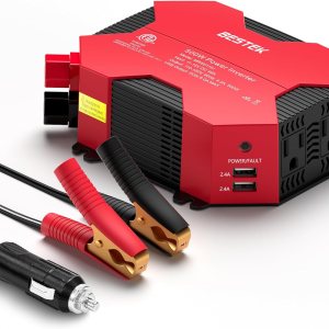 BESTEK Inversor de corriente para automóvil de 500 W, CC 12 V a CA, 110 V, adaptador de enchufe de automóvil, convertidor de corriente con 4 puertos BESTEK Inversor de corriente para automóvil de 500 W, CC 12 V a CA, 110 V, adaptador de enchufe de automóvil, convertidor de corriente con 4 puertos