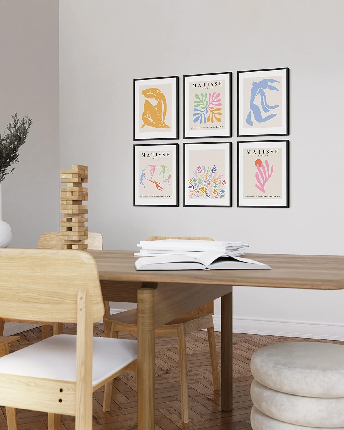 Haus and Hues – Juego de póster de Matisse, juego de póster minimalista, juegos de póster para estética de habitación, juego de arte de pared