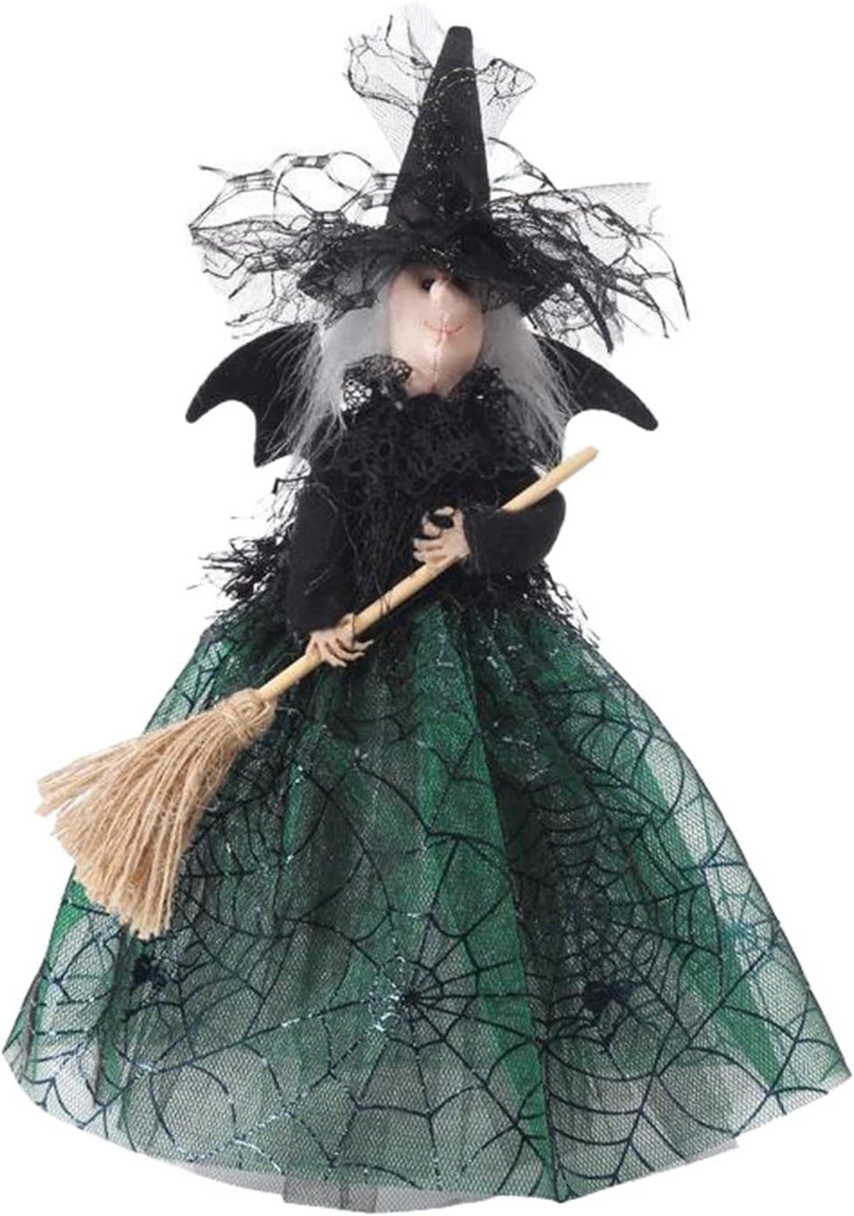 Outfmvch Figura coleccionable de bruja de otoño de Halloween de tela de mesa, adorno de escritorio, decoración de Halloween, pequeñas manualidades