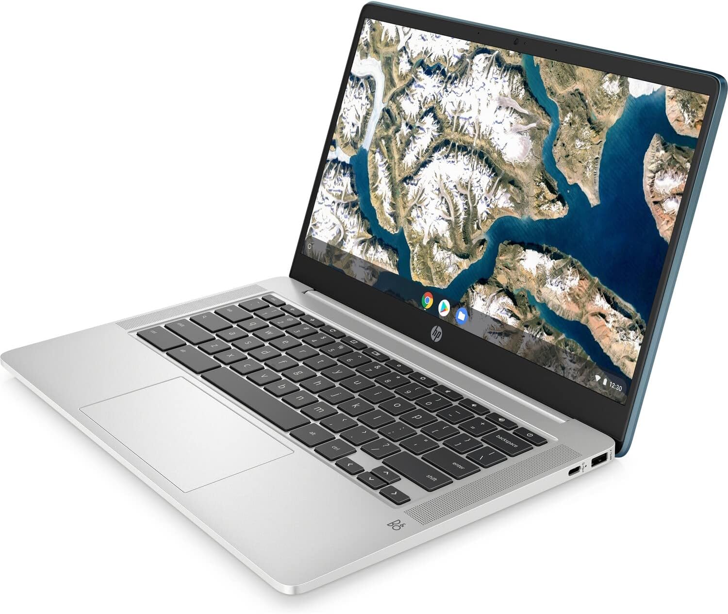 HP Chromebook 14a-na0062tg, portátil HD de 14 pulgadas, Intel Pentium Silver N5030, 4 GB de RAM 128 GB eMMC Google Chrome OS Notebook delgado con